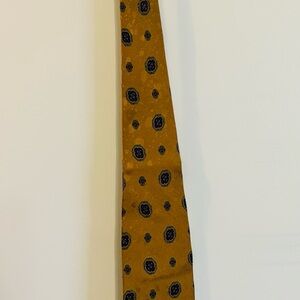 Pancaldi Men's Mustard Floral Medallion Tie-Vintage